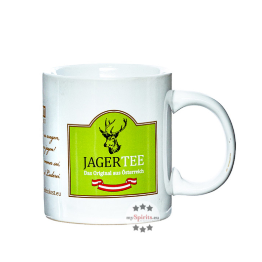 Dolomiti: Jagertee-Tasse weiß / 0,25l Eichstrich / ∅ ca. 8 cm / H: ca. 9 cm