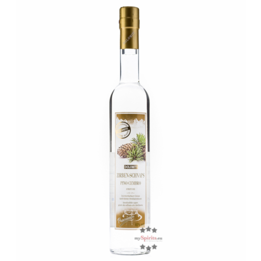 Dolomiti: Zirben-Schnaps / 40% Vol. / 0,5 Liter - Flasche