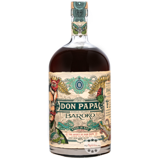 Don Papa Baroko (Rum-Basis) Spirit Drink Großflasche / 40 % vol / 4,5 Liter-Flasche