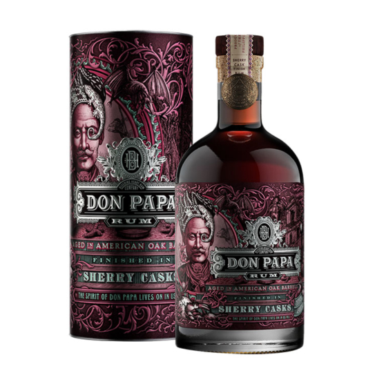 Don Papa Sherry Cask Rum / 45 % Vol. / 0,7 Liter-Flasche in Geschenkdose