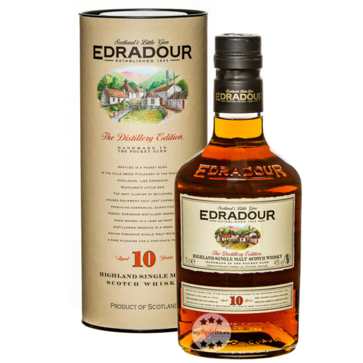 Edradour 10 Years Single Highland Malt Scotch Whisky / 40 % Vol. / 0,7 Liter-Flasche in Geschenkdose