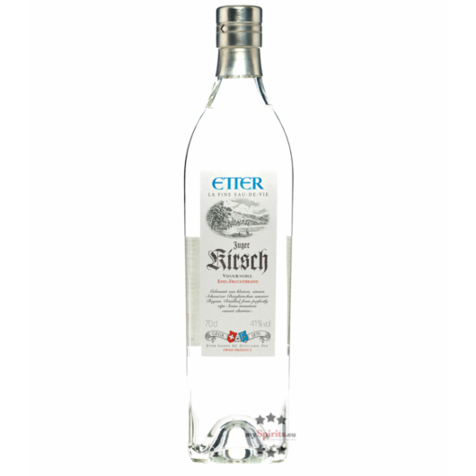 Etter Zuger Kirsch vieux et noble Kirschwasser aus der Schweiz / 41 % Vol. / 0,7 Liter-Flasche