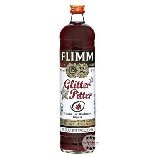 Flimm Glitter Pitter Schwarz- und Blaubeeren Liqueur / 18 % vol / 0,7 Liter-Flasche