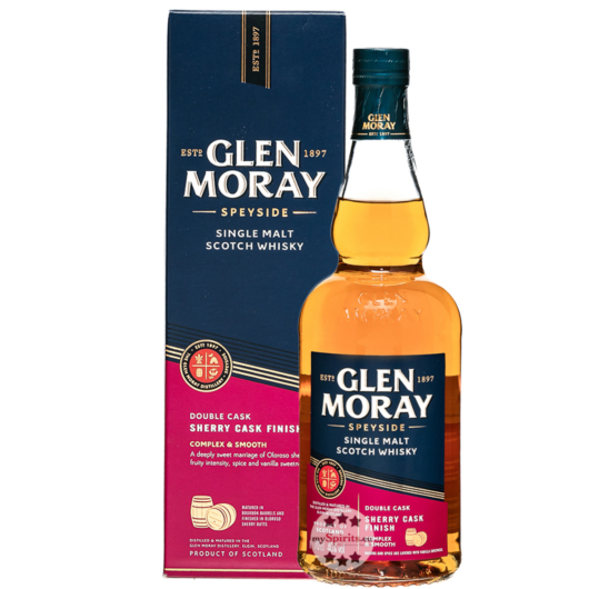 Glen Moray Sherry Cask Finish Single Malt Whisky Elgin Classic / 40 % Vol. / 0,7 Liter-Flasche in Geschenkbox