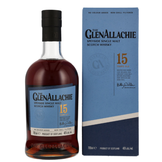 GlenAllachie 15 Years Speyside Single Malt Scotch Whisky / 46 % Vol. / 0,7 Liter-Flasche in Geschenkkarton