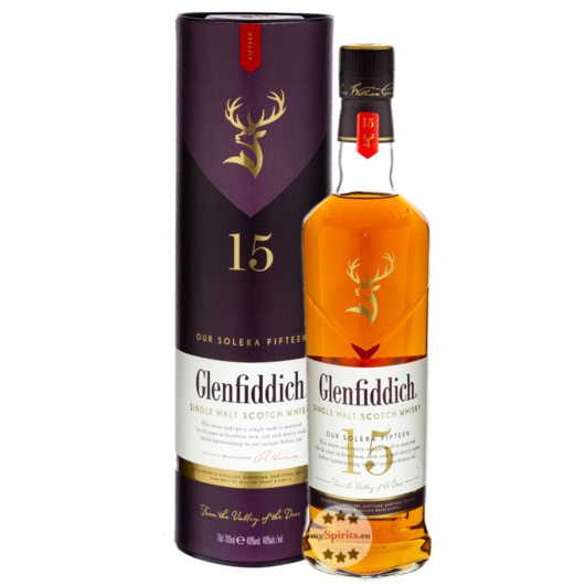 Glenfiddich 15 Jahre Single Malt Scotch Whisky Solera Reserve / 40 % vol / 0,7 Liter in Geschenkdose