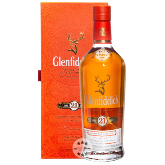 Glenfiddich 21 Jahre Single Malt Scotch Whisky / 40 % Vol. / 0,7 Liter-Flasche in Geschenkverpackung