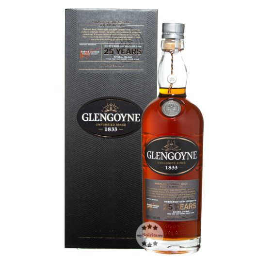 Glengoyne 25 Jahre Highland Single Malt Scotch Whisky / 48 % Vol. / 0,7 Liter-Flasche in Geschenkschatulle