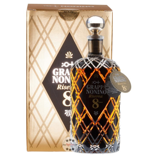 Grappa Nonino Riserva 8 Jahre aus dem Barrique / 43 % Vol. / 0,7 Liter-Flasche im Geschenk-Karton