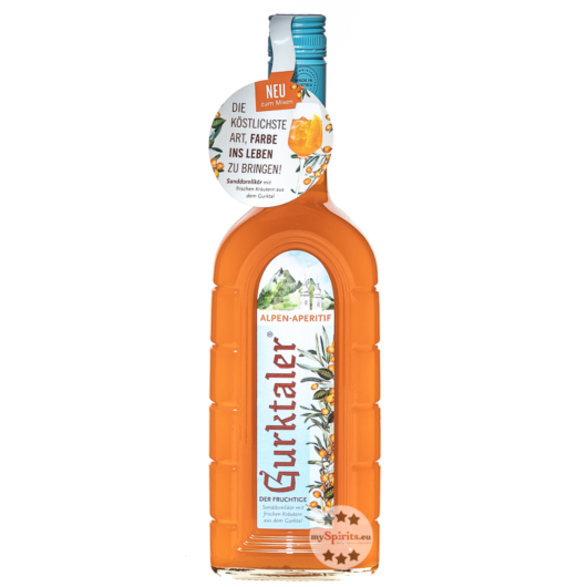 Gurktaler: Alpen Aperitiv Sanddorn-Likör / 16 % vol / 0,7 Liter-Flasche