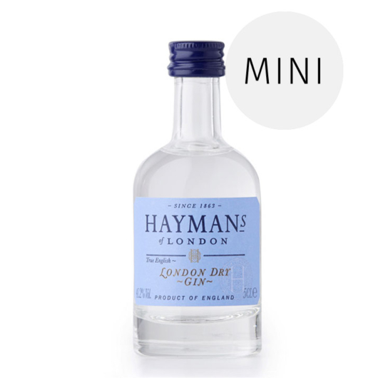 Hayman's London Dry Gin Miniatur / 41,2 % Vol. / 0,05 Liter-Flasche