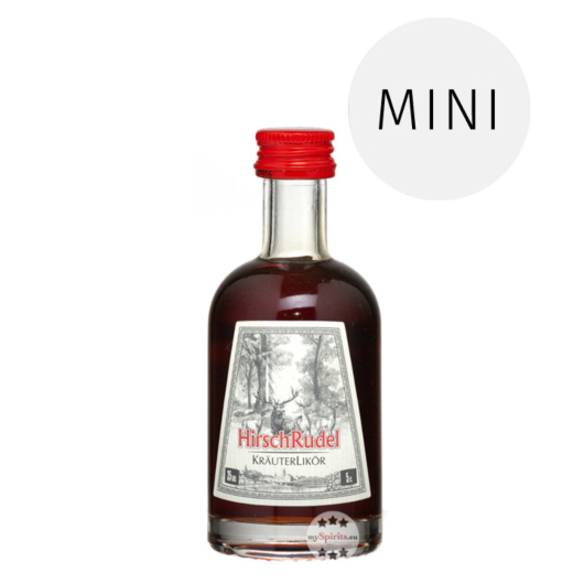 Hirschrudel Kräuterlikör Mini 5cl / 35 % Vol. / 0,05 Liter-Flasche