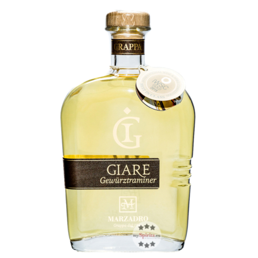 Marzadro: Giare Grappa Gewürztraminer / 41 % Vol. / 0,7 Liter-Flasche