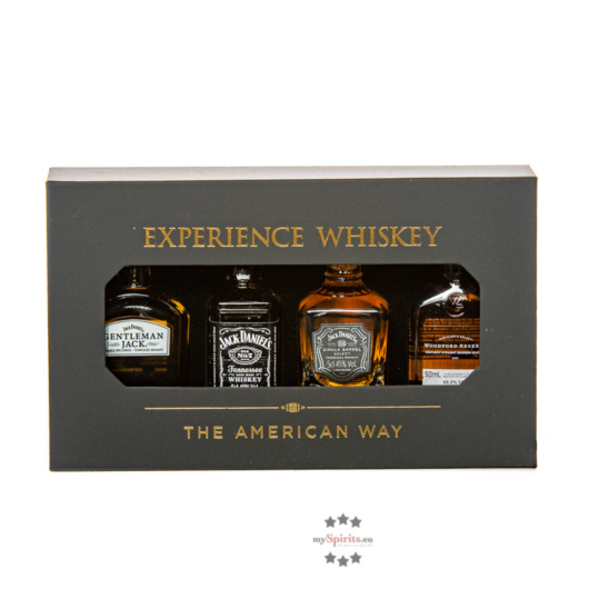 Jack Daniel's & Woodford Probierset „The American Way“ / 40 - 45 % vol / 4 x 0,05 Liter in Flasche