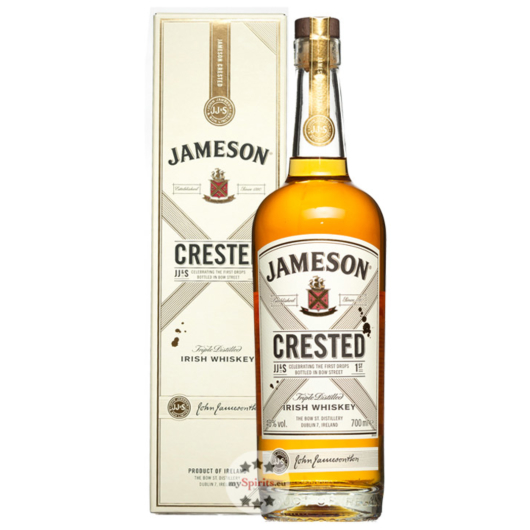 Jameson Crested Irish Whiskey - Triple Distilled / 40 % Vol. / 0,7 Liter-Flasche