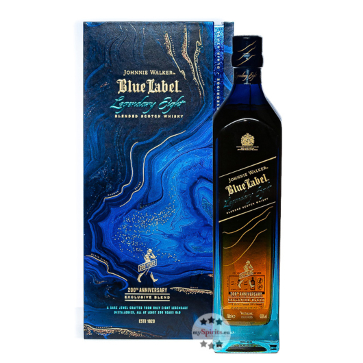 Johnnie Walker Blue Label Legendary Eight Blended Scotch Whisky / 43,8 % Vol. / 0,7 Liter-Flasche in Geschenkbox