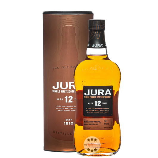 Jura 12 Jahre Single Malt Scotch Whisky / 40 % Vol. / 0,7 Liter-Flasche in Geschenkdose