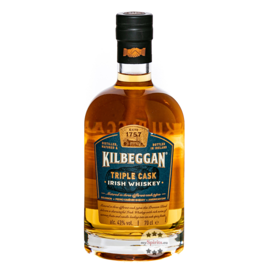 Kilbeggan Triple Cask Irish Whiskey / 43 % Vol. / 0,7 Liter-Flasche