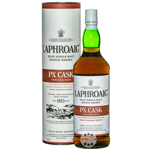 Laphroaig PX Cask Islay Single Malt Scotch Whisky / 48 % Vol. / 1,0 Liter-Flasche in Geschenkdose