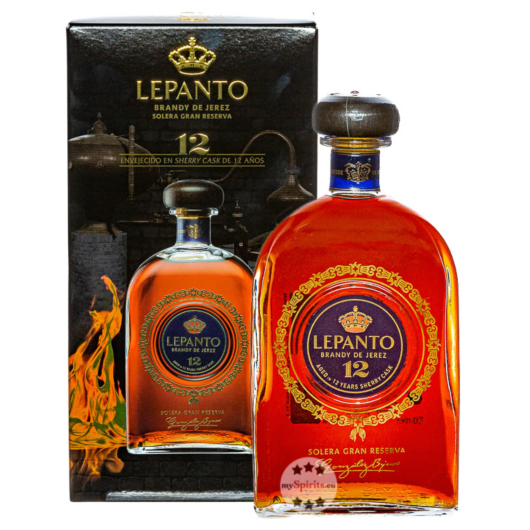 Lepanto Solera Gran Reserva Brandy de Jerez 12 Anos / 36 % Vol. / 0,7 L - Flasche in Geschenkpackung