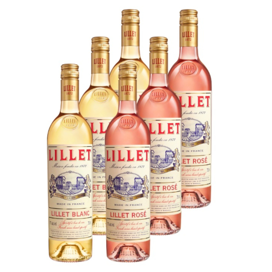 Lillet 6er Mischpaket je 3 x Lillet Blanc & Rosé / 17 % Vol. / 6 x 0,75 L-Flasche