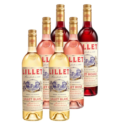 Lillet 6er Mischpaket je 2 x Lillet Blanc, Rouge, Rose / 17 % Vol. / 6 x 0,75 L