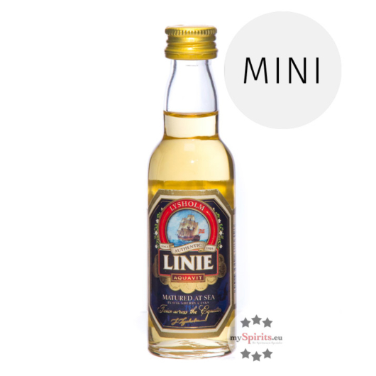 Linie Aquavit Kümmelschnaps Mini / 41,5 % Vol. / 0,04 Liter-Flasche