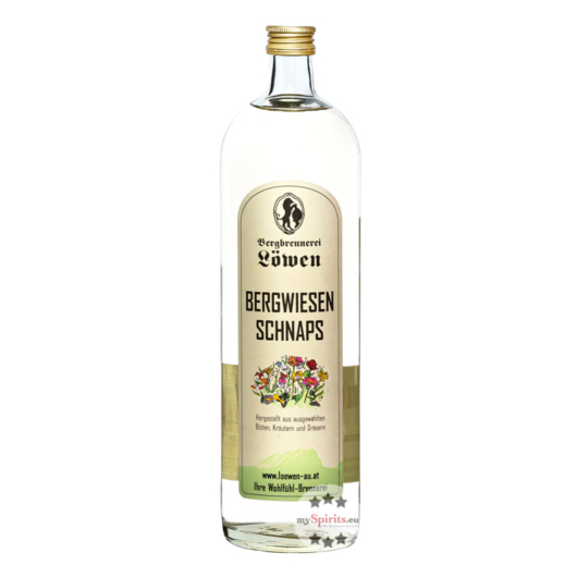 Löwen: Bergwiesen-Schnaps / 40 % Vol. / 1,0 Liter-Flasche