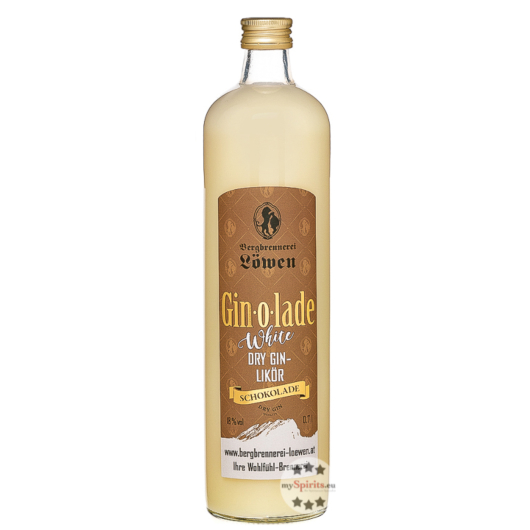 Löwen Gin-o-lade White Schokoladenlikör / 18 % vol / 0,7 Liter-Flasche