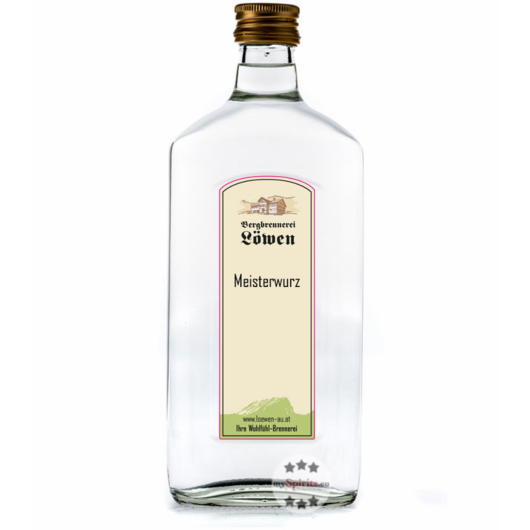 Löwen: Meisterwurz Kräuter-Schnaps / 42% Vol. / 0,5 Liter - Flasche