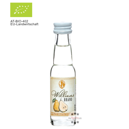 Löwen Williamsbrand Bio Mini / 40 % vol / 0,02 Liter-Flasche