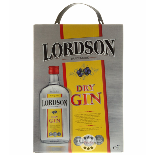 Lordson Dry Gin / 37,5 % Vol. / 3,0 Liter-Karton