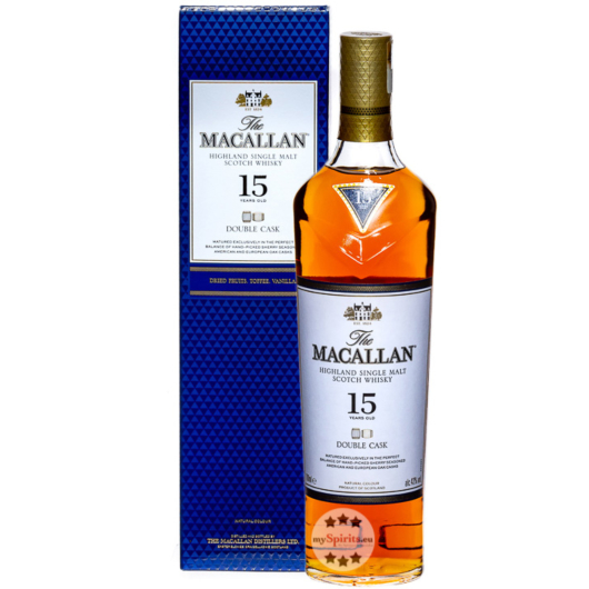 The Macallan 15 Years Double Cask Highland Single Malt Scotch Whisky / 43 % Vol. / 0,7 Liter-Flasche in Geschenkkarton