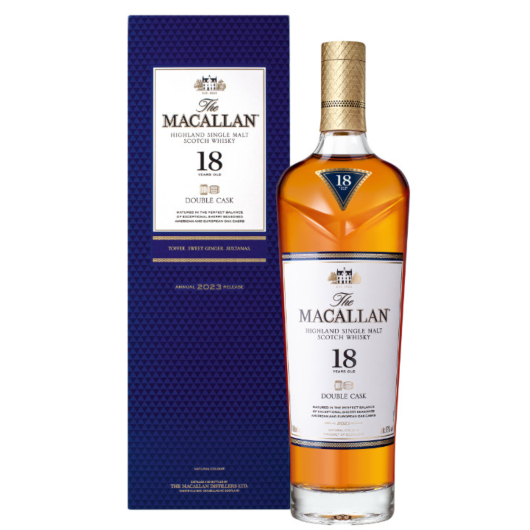 The Macallan 18 Years Double Cask Highland Single Malt Scotch Whisky / 43 % vol / 0,7 Liter in Geschenkbox