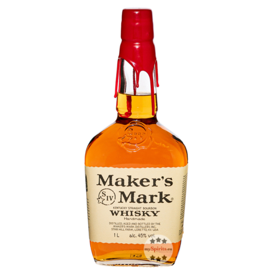 Maker's Mark Kentucky Straight Bourbon Whisky / 45 % vol / 1,0 Liter-Flasche