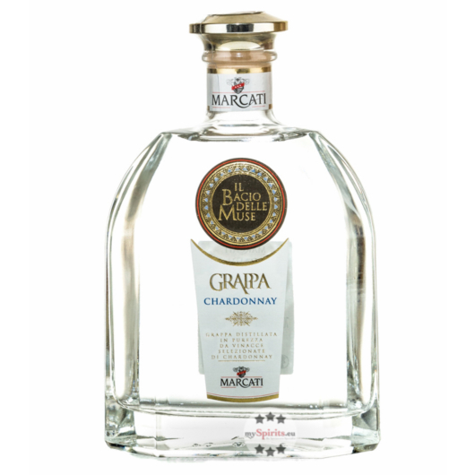 Marcati Grappa Chardonnay „Il Bacio delle Muse“ / 40 % Vol. / 0,7 Liter-Flasche
