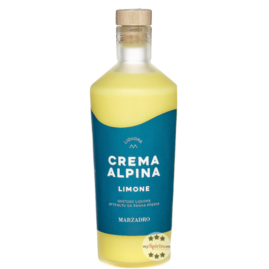 Marzadro Crema Alpina Limone Zitronen-Cremelikör / 17 % Vol. / 0,7 Liter-Flasche