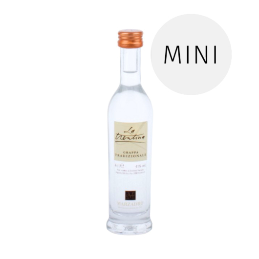 Marzadro: Grappa La Trentina Tradizionale / 41 % Vol. / 0,04 Liter-Flasche