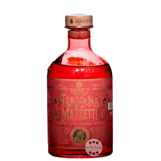 Mazzetti d’Altavilla Spirito di Fragolina Likör mit Walderdbeeren & Grappa / 21 % Vol. / 0,7 Liter-Flasche