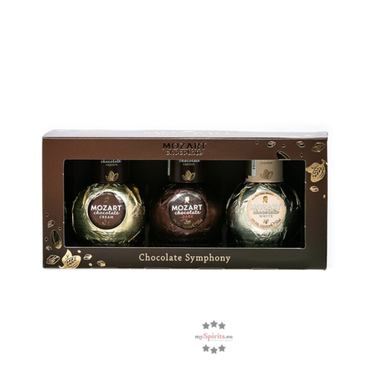 Mozart Chocolate: Trio Geschenkset / 15 - 17 % vol / 3 x 0,05 Liter-Flasche