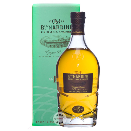 Nardini Grappa Riserva 15 Jahre Selezione / 45 % Vol. / 0,7 Liter-Flasche in Geschenkkarton