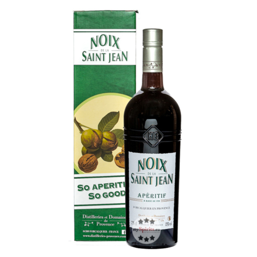 Distilleries et Domaines de Provence: Noix de la Saint Jean Walnuss-Wein-Aperitif / 15 % Vol. / 0,75 Liter-Flasche in Geschenkbox