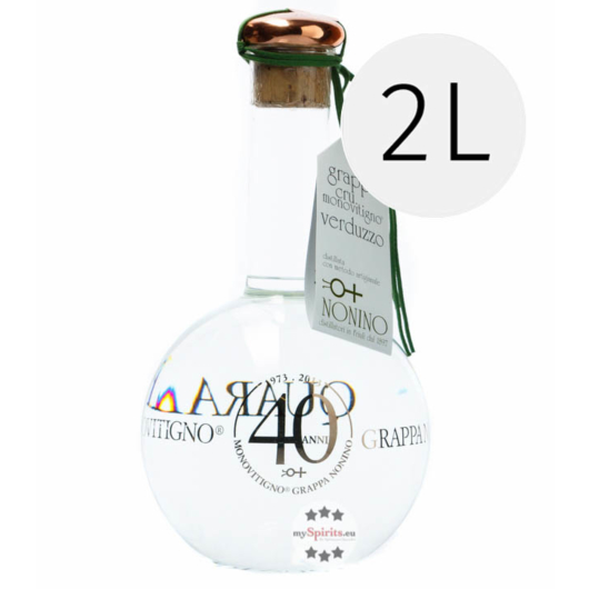 Nonino Grappa Cru Monovitigno Verduzzo - Grappa aus Verduzzo-Reben / 45 % Vol. 2,0 Liter-Flasche