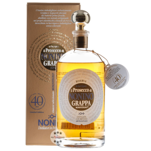 Nonino Grappa Riserva Il Prosecco in barriques - Grappa aus dem Holzfass / 41 % vol. / 0,7 L Flasche