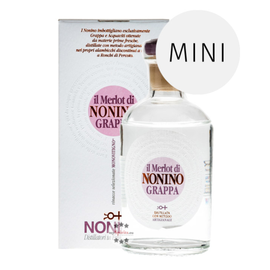 Nonino Il Merlot di Nonino Grappa Monovitigno - Grappa aus Merlot / 41 % Vol. 0,1 Liter-Flasche 