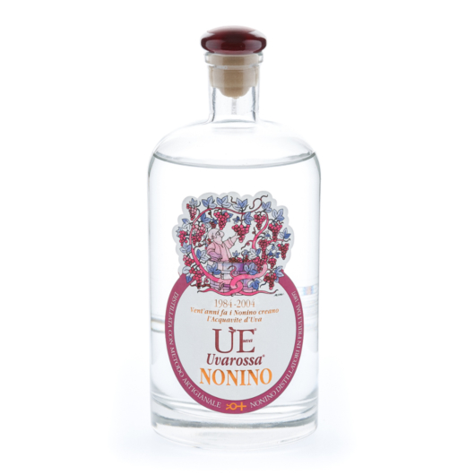 Grappa Nonino: ÙE Uvarossa Acquavite d'Uva Monovitigni Trauben-Brand / 38 % vol. / 0,7 Liter-Flasche