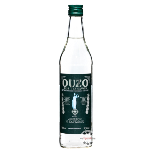 Katsaros Ouzo Tirnavou green / 37,5 % vol / 0,7 Liter-Flasche