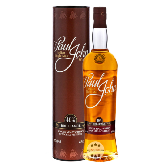 Paul John Brilliance Single Malt Whisky / 46 % Vol. / 0,7 Liter-Flasche in Geschenkdose