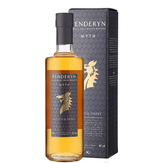 Penderyn Myth Single Malt Welsh Whisky / 41 % Vol. / 0,7 Liter-Flasche in Geschenkbox