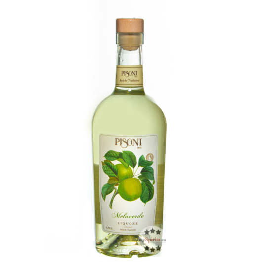 Pisoni Melaverde Liquore Grüner Apfel Likör / 21 % Vol. / 0,7 Liter-Flasche